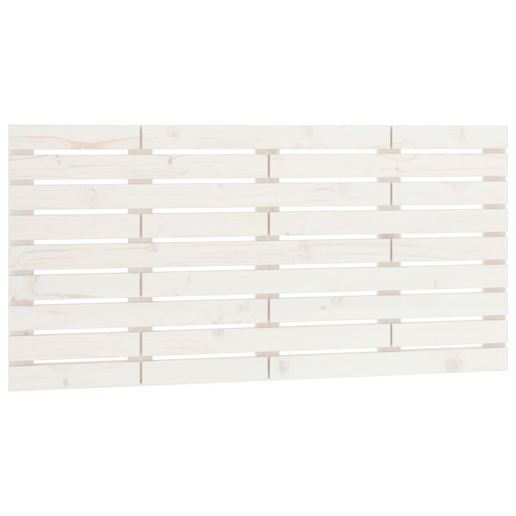 sengegavl 126x3x63 cm massivt fyrretræ hvid
