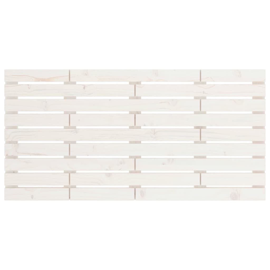 sengegavl 126x3x63 cm massivt fyrretræ hvid