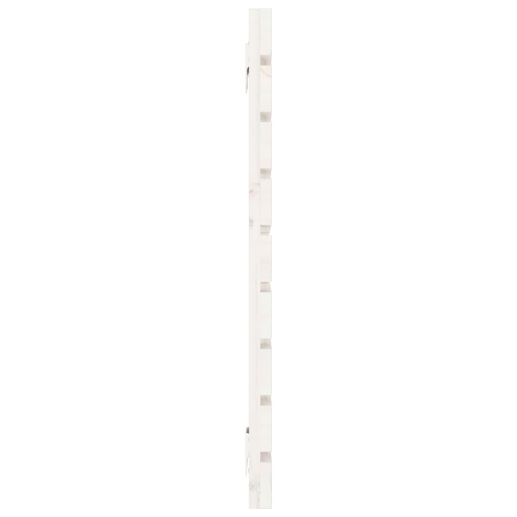 sengegavl 126x3x63 cm massivt fyrretræ hvid