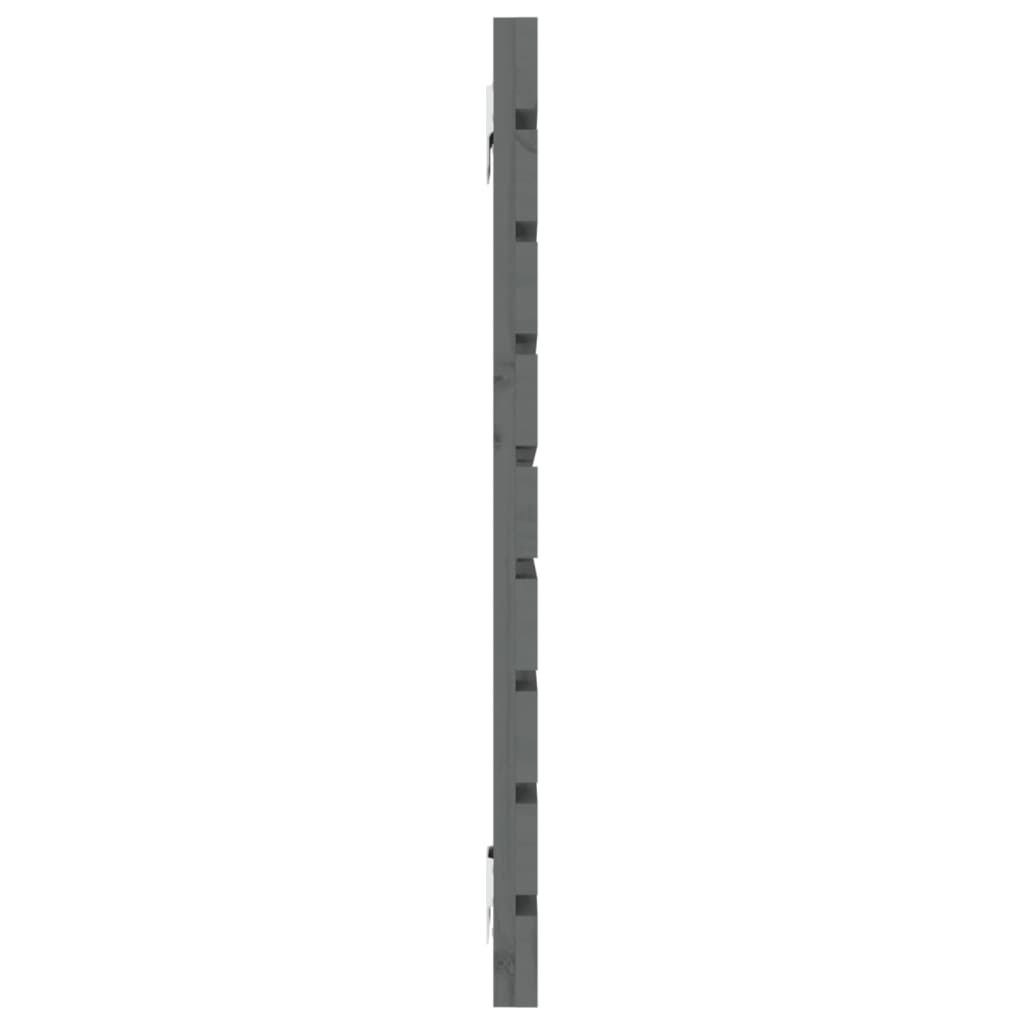 sengegavl 126x3x63 cm massivt fyrretræ grå