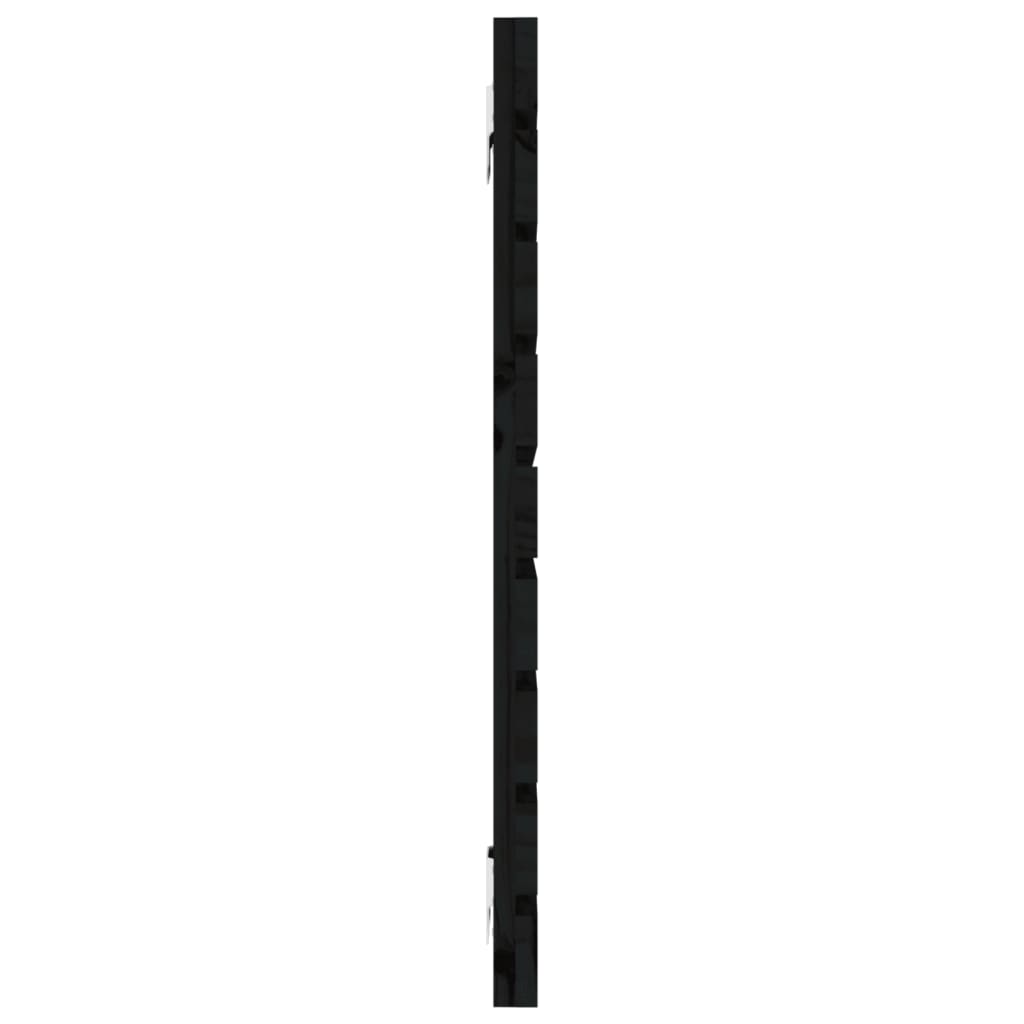 sengegavl 126x3x63 cm massivt fyrretræ sort