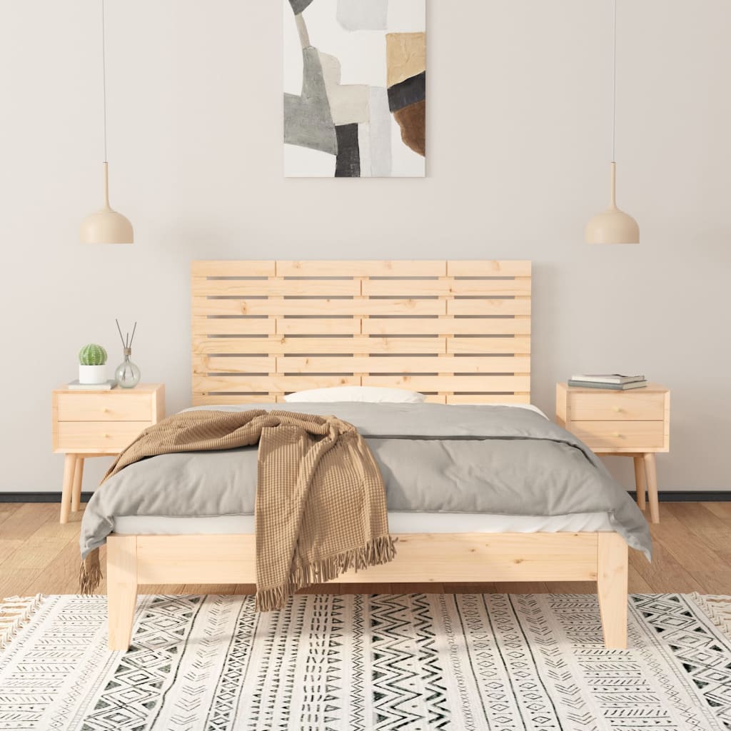 sengegavl 146x3x63 cm massivt fyrretræ