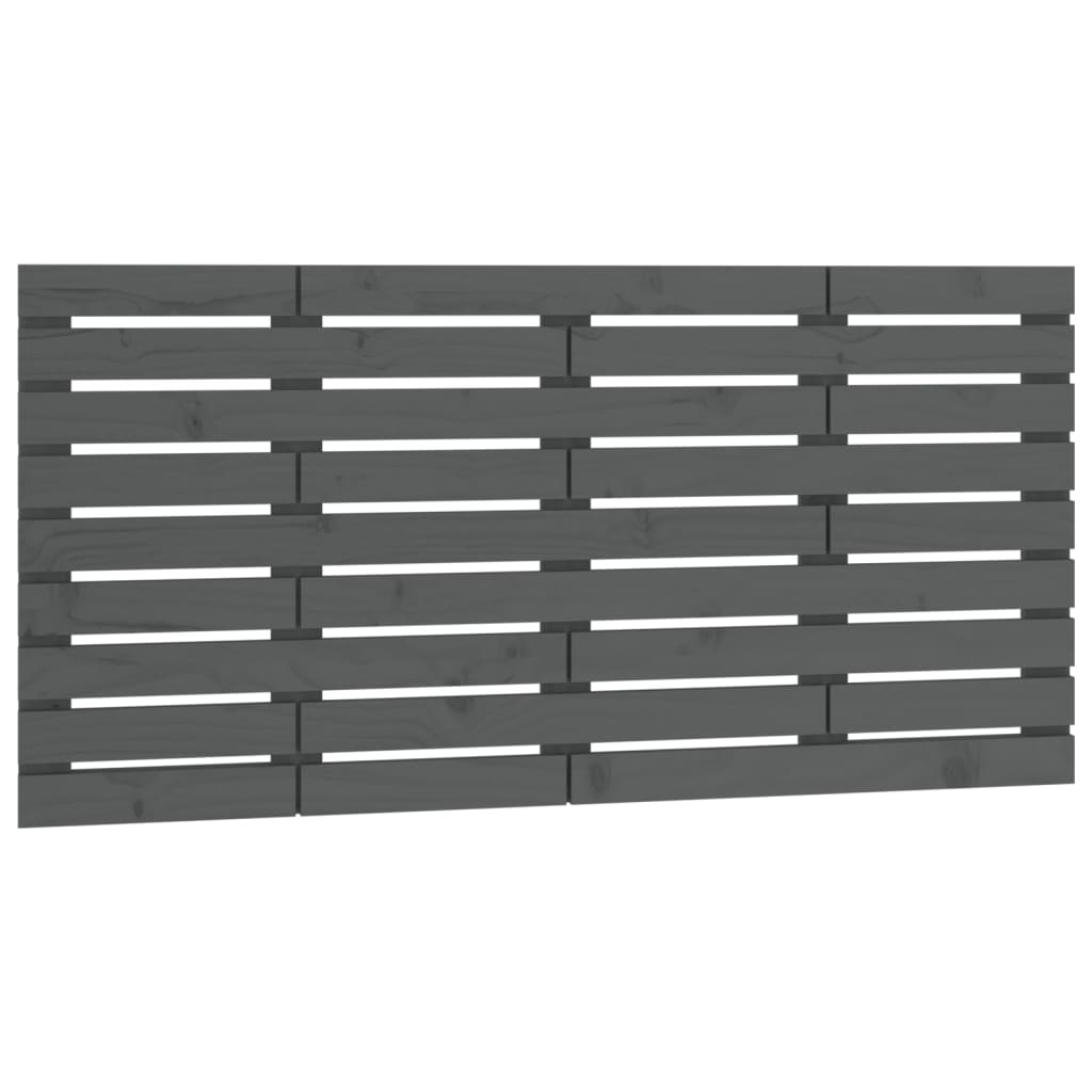 sengegavl 146x3x63 cm massivt fyrretræ grå