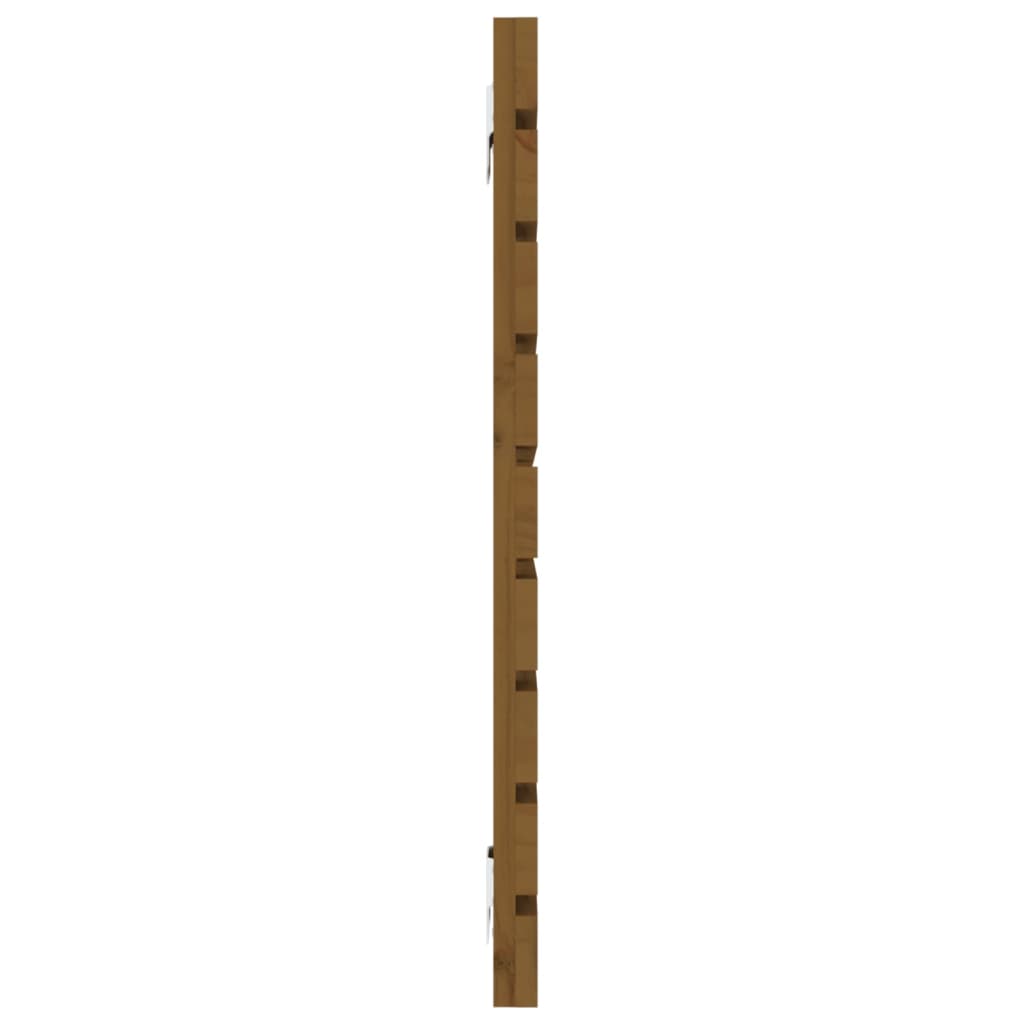 sengegavl 146x3x63 cm massivt fyrretræ gyldenbrun