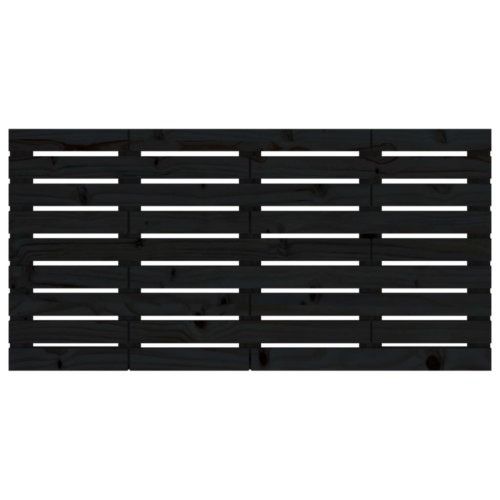 sengegavl 146x3x63 cm massivt fyrretræ sort