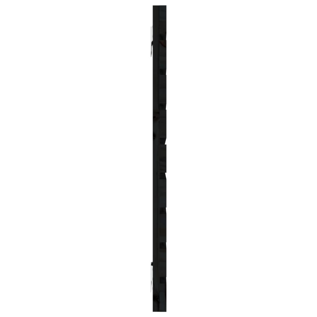 sengegavl 146x3x63 cm massivt fyrretræ sort