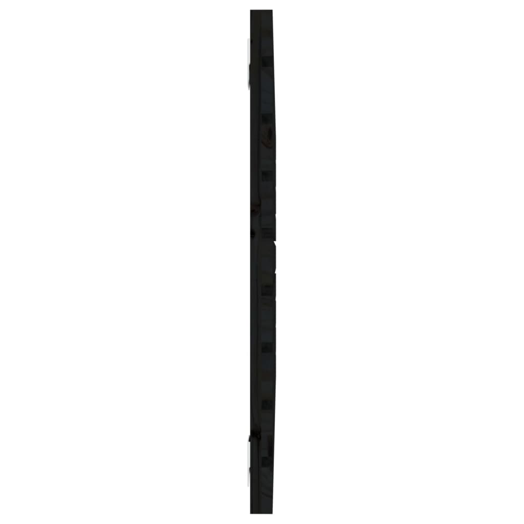 sengegavl 81x3x63 cm massivt fyrretræ sort