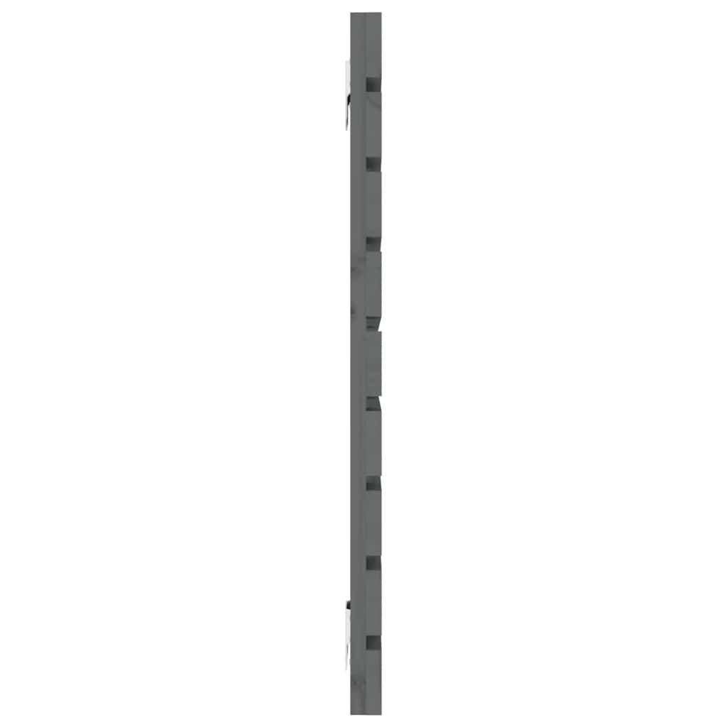 sengegavl 141x3x63 cm massivt fyrretræ grå