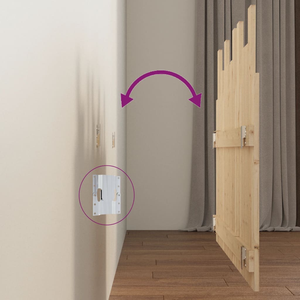sengegavl 108x3x80 cm massivt fyrretræ