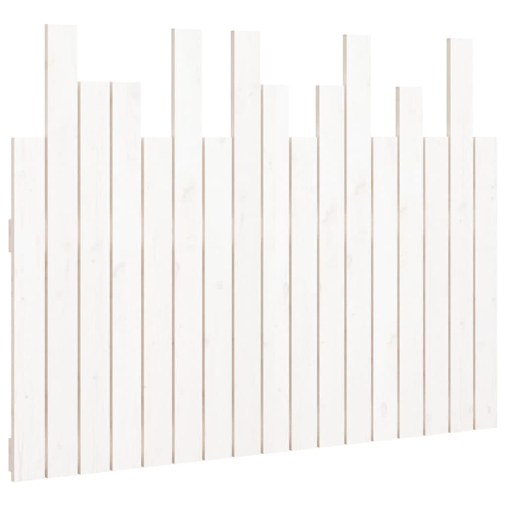 sengegavl 108x3x80 cm massivt fyrretræ hvid