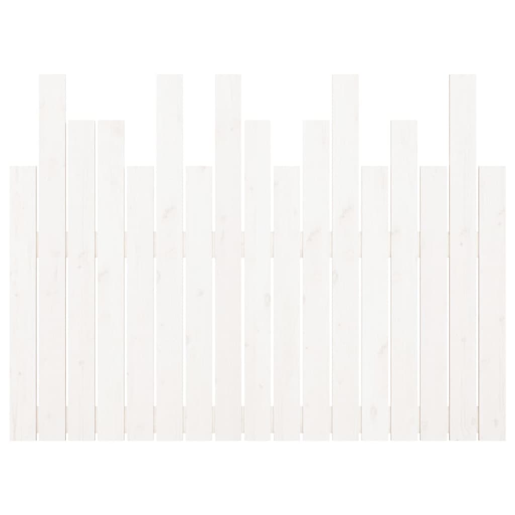 sengegavl 108x3x80 cm massivt fyrretræ hvid