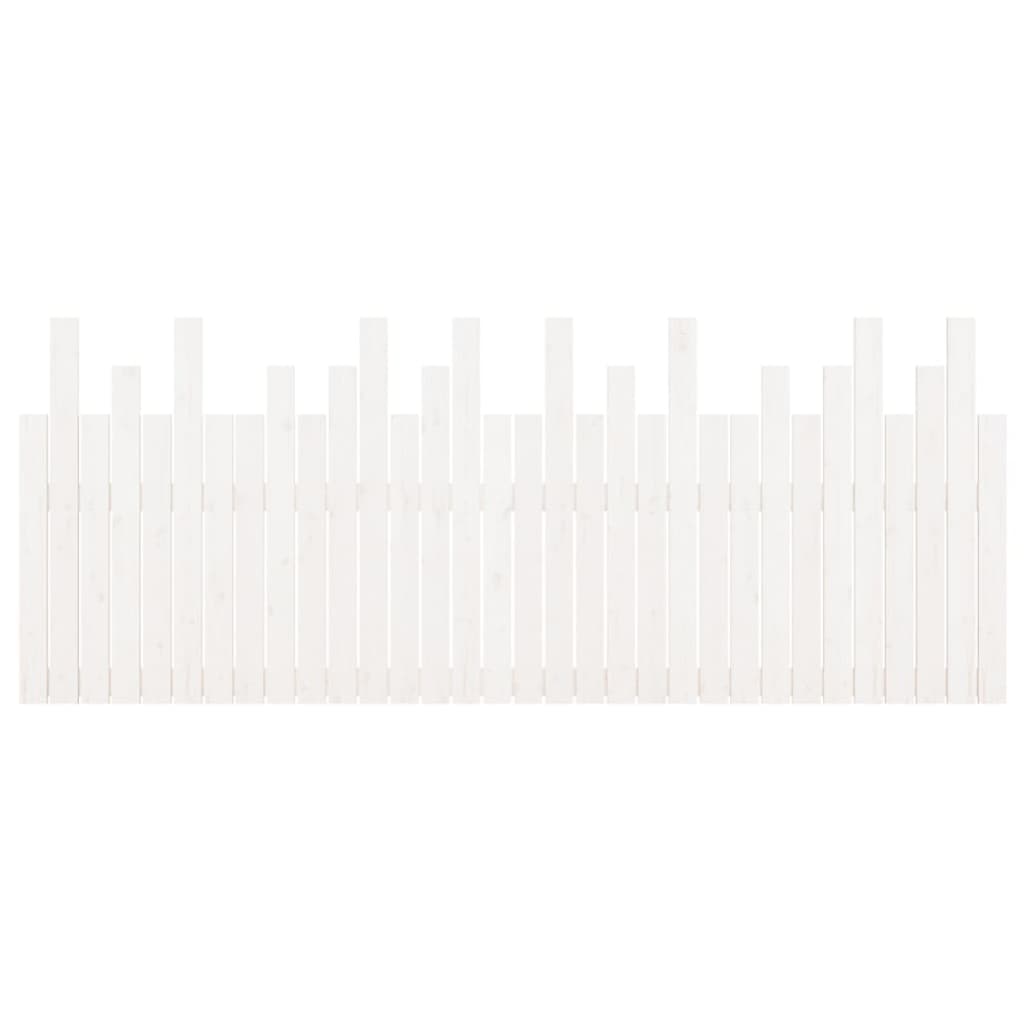 sengegavl 204x3x80 cm massivt fyrretræ hvid