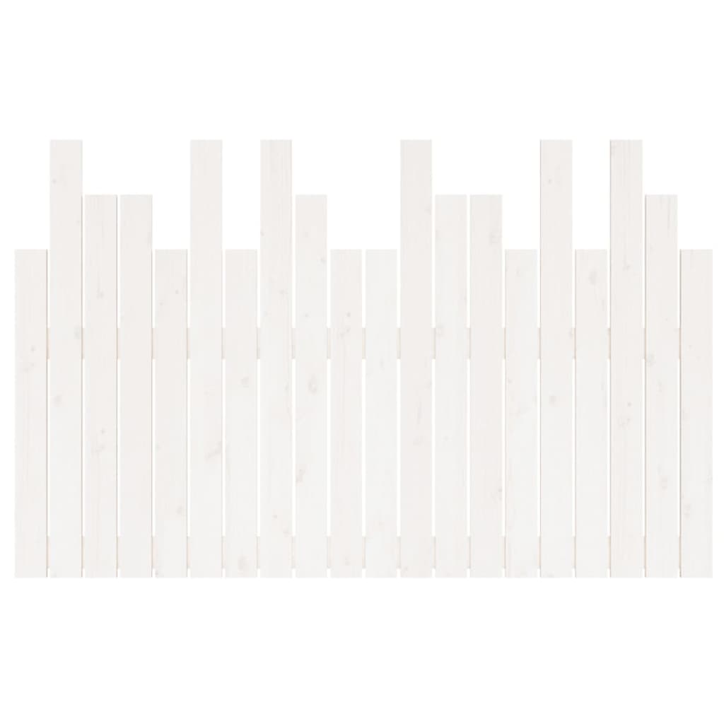 sengegavl 127,5x3x80 cm massivt fyrretræ hvid