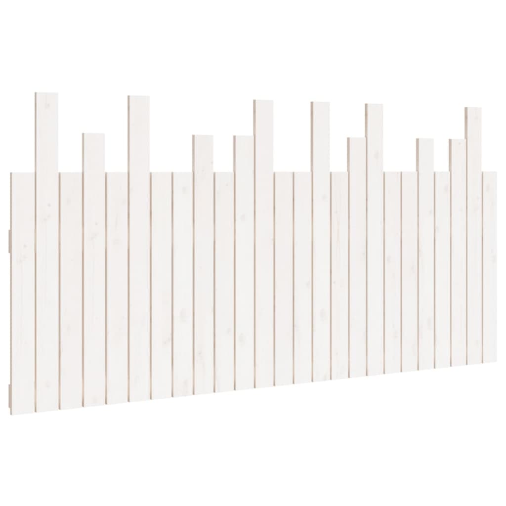 sengegavl 159,5x3x80 cm massivt fyrretræ hvid