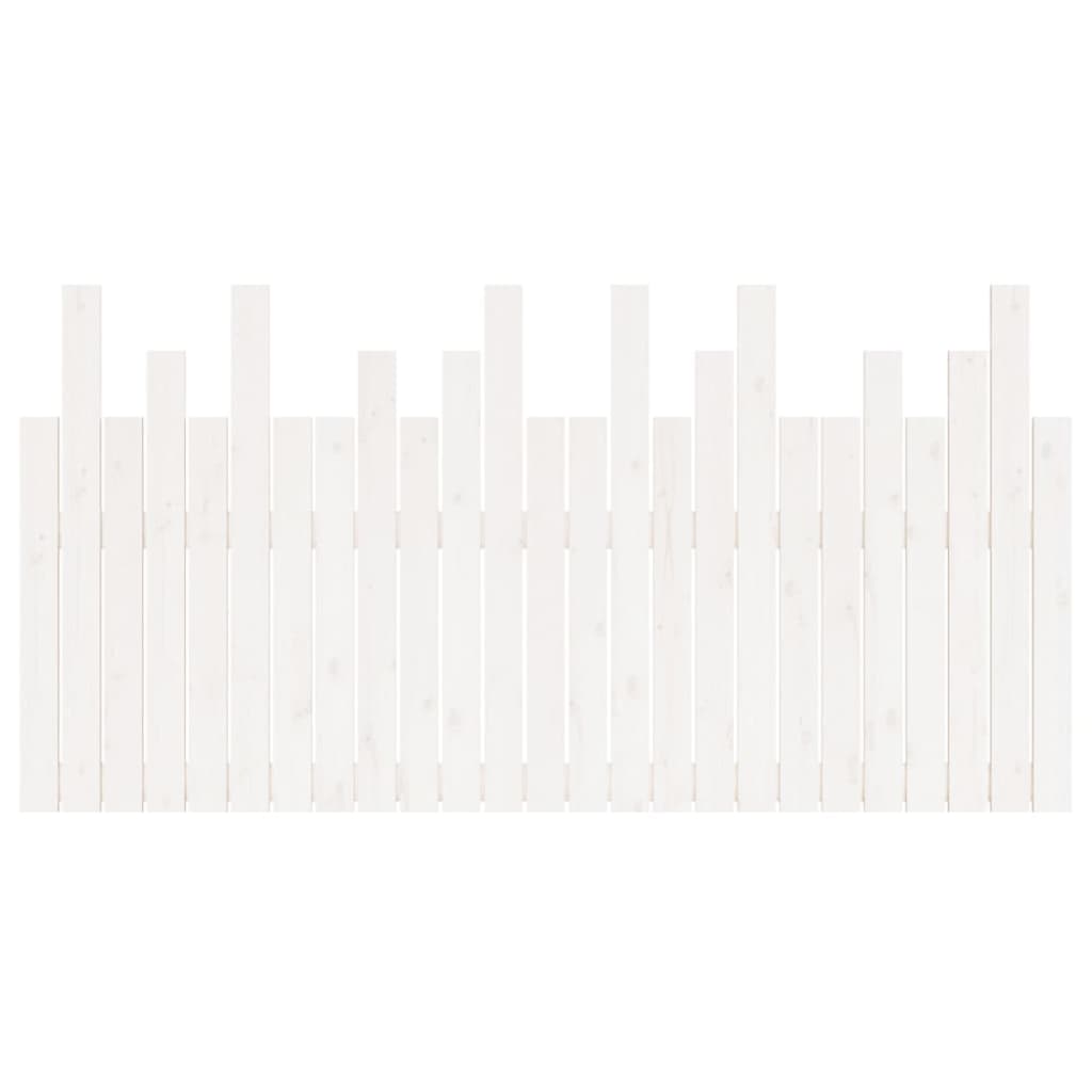 sengegavl 159,5x3x80 cm massivt fyrretræ hvid