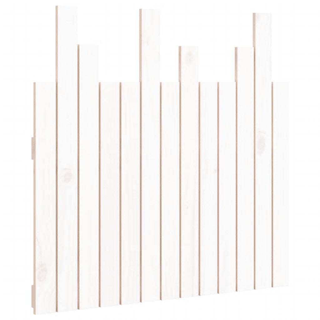 sengegavl 82,5x3x80 cm massivt fyrretræ hvid