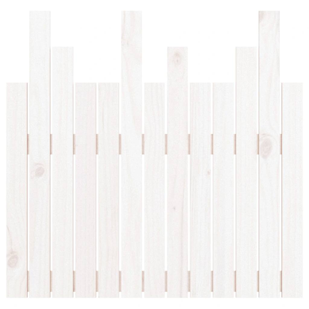 sengegavl 82,5x3x80 cm massivt fyrretræ hvid