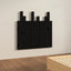 sengegavl 82,5x3x80 cm massivt fyrretræ sort