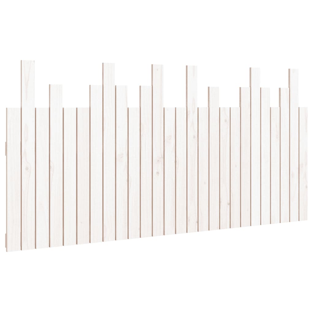sengegavl 166x3x80 cm massivt fyrretræ hvid