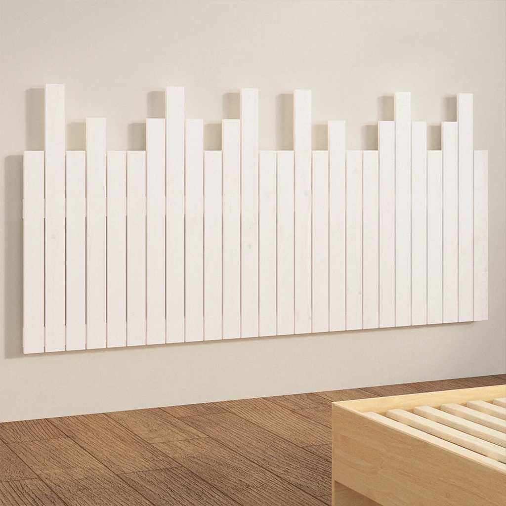 sengegavl 166x3x80 cm massivt fyrretræ hvid