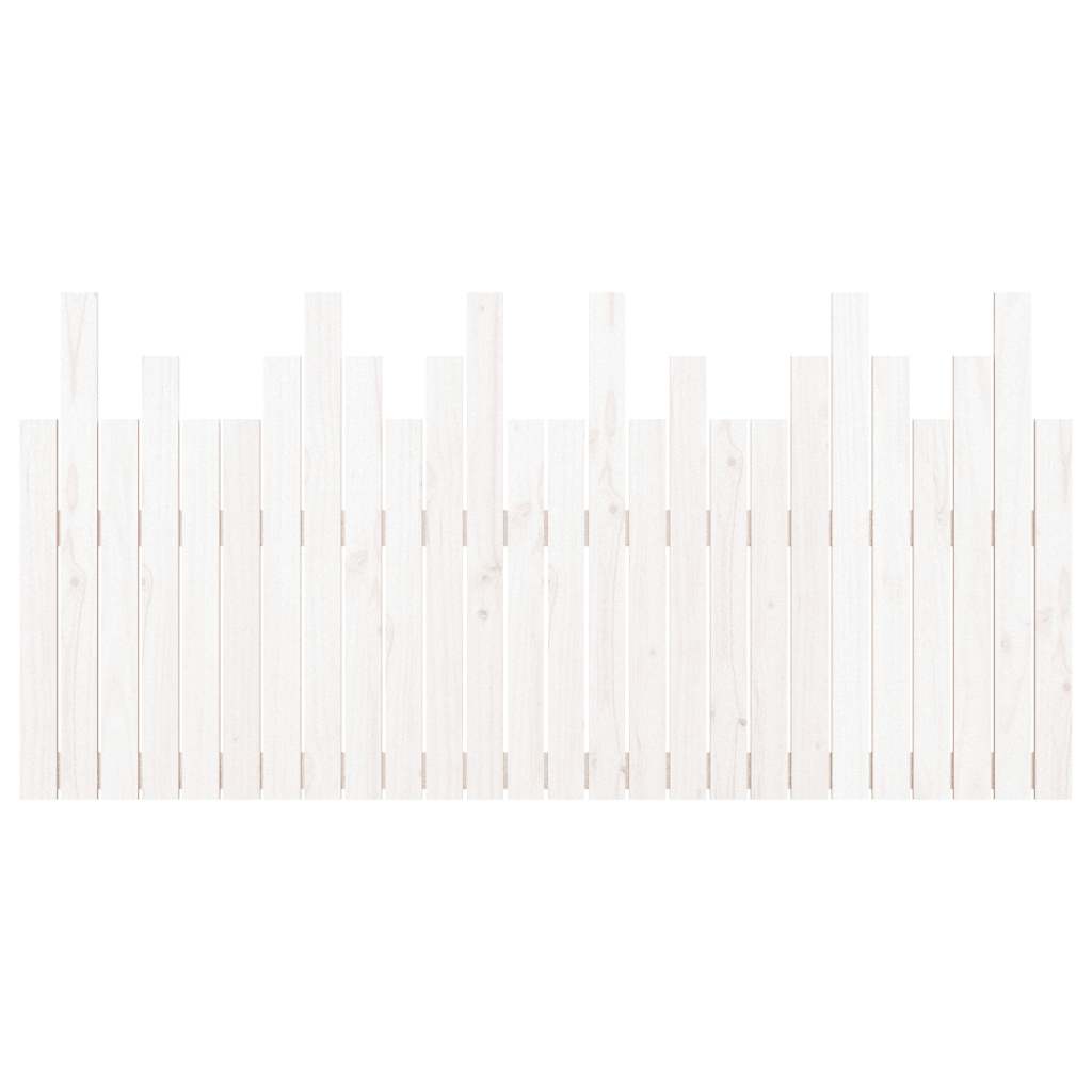 sengegavl 166x3x80 cm massivt fyrretræ hvid