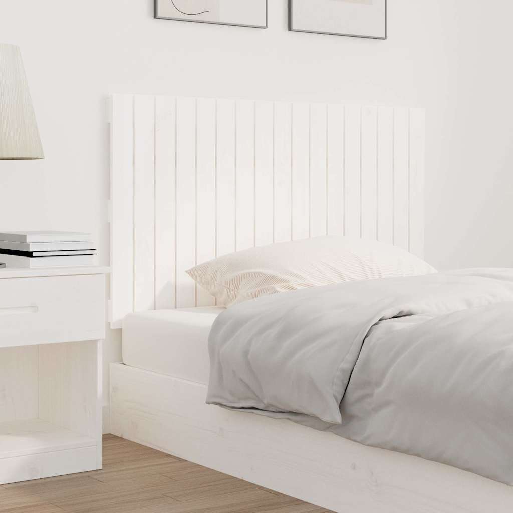 sengegavl 108x3x60 cm massivt fyrretræ hvid