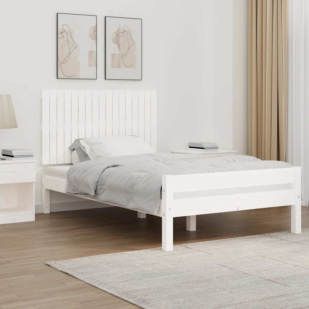 sengegavl 108x3x60 cm massivt fyrretræ hvid