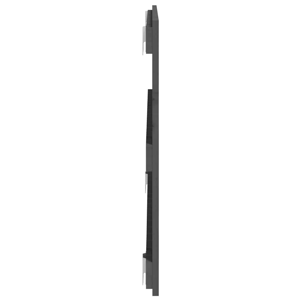 sengegavl 108x3x60 cm massivt fyrretræ grå