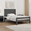sengegavl 108x3x60 cm massivt fyrretræ grå