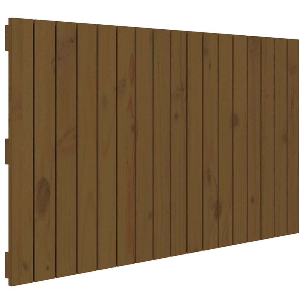 sengegavl 108x3x60 cm massivt fyrretræ gyldenbrun