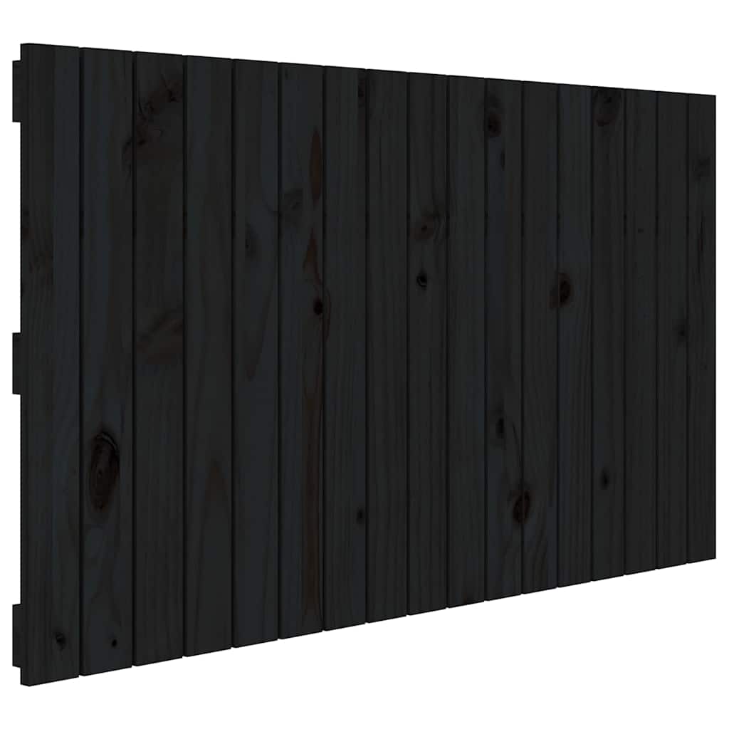 sengegavl 108x3x60 cm massivt fyrretræ sort