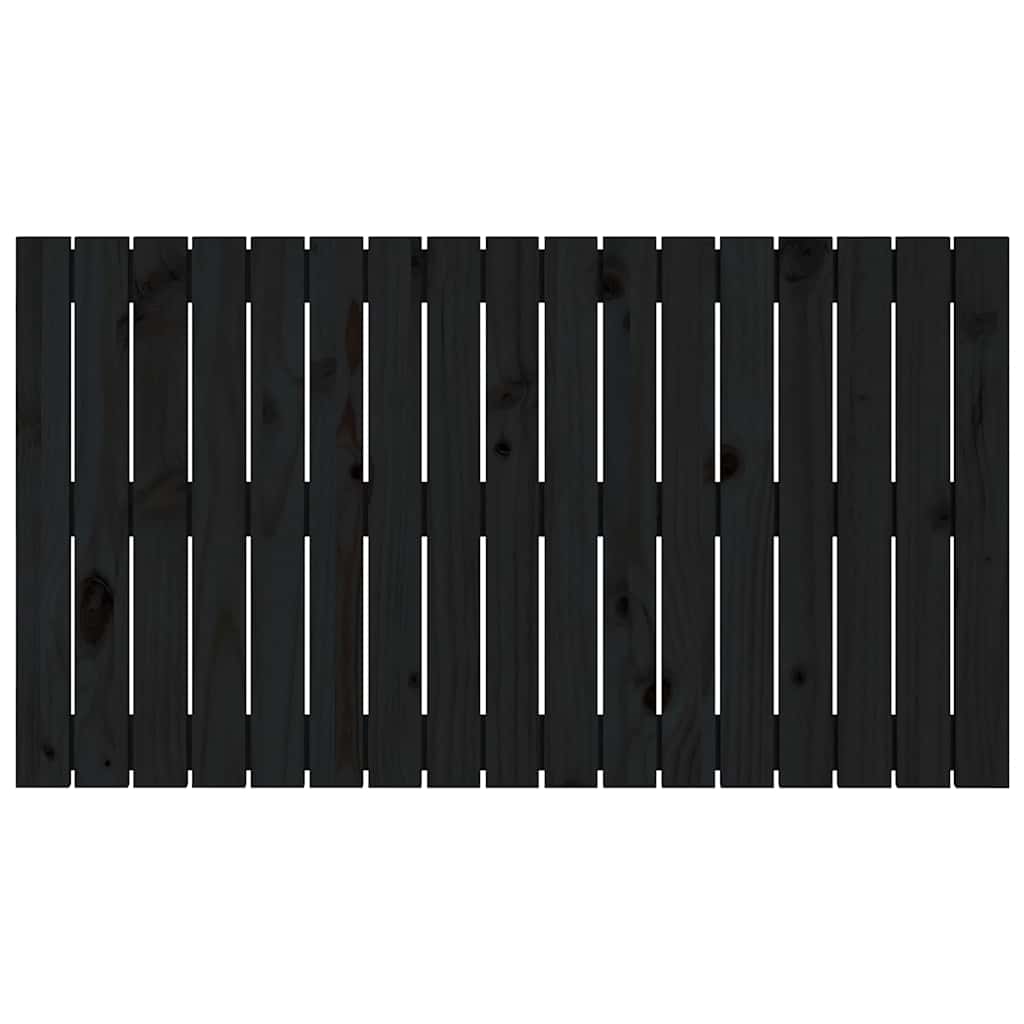 sengegavl 108x3x60 cm massivt fyrretræ sort