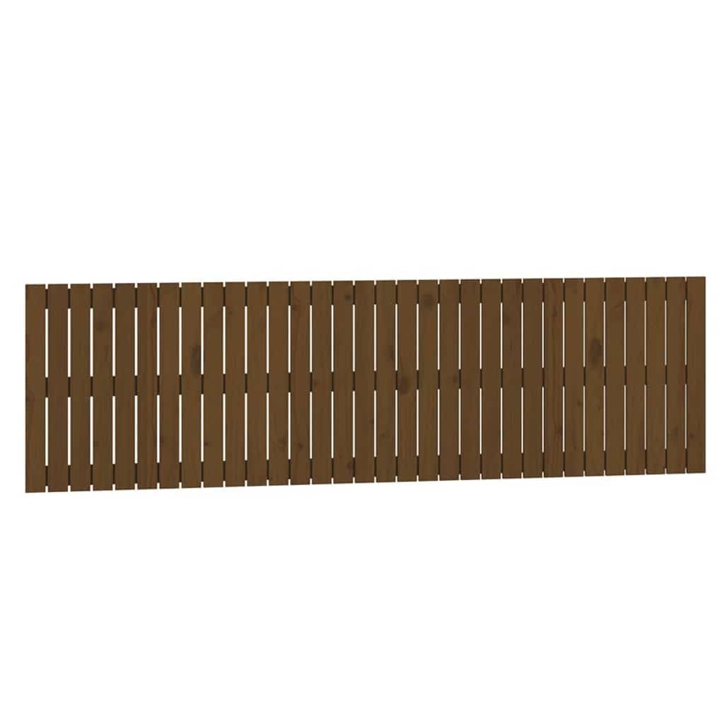 sengegavl 204x3x60 cm massivt fyrretræ gyldenbrun