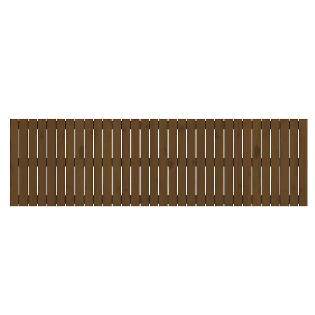 sengegavl 204x3x60 cm massivt fyrretræ gyldenbrun