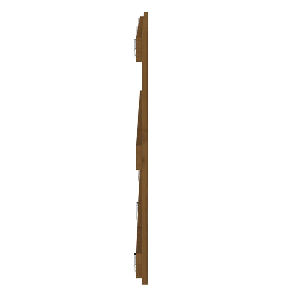 sengegavl 204x3x60 cm massivt fyrretræ gyldenbrun