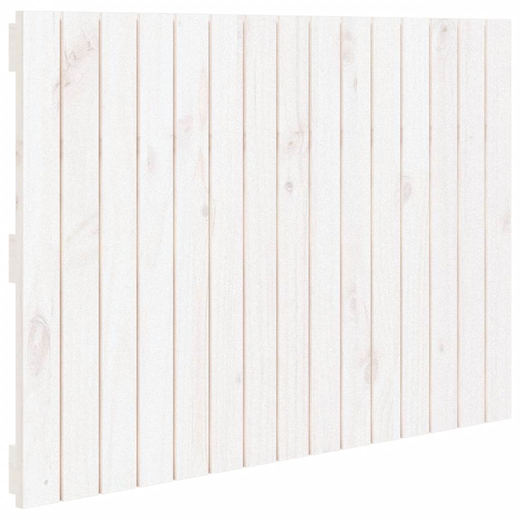 sengegavl 95,5x3x60 cm massivt fyrretræ hvid