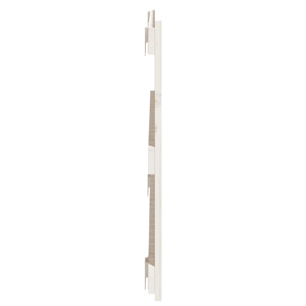 sengegavl 95,5x3x60 cm massivt fyrretræ hvid