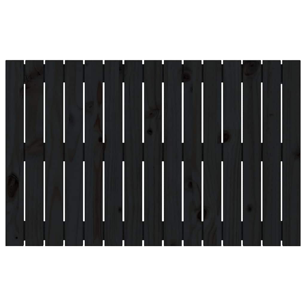 sengegavl 95,5x3x60 cm massivt fyrretræ sort