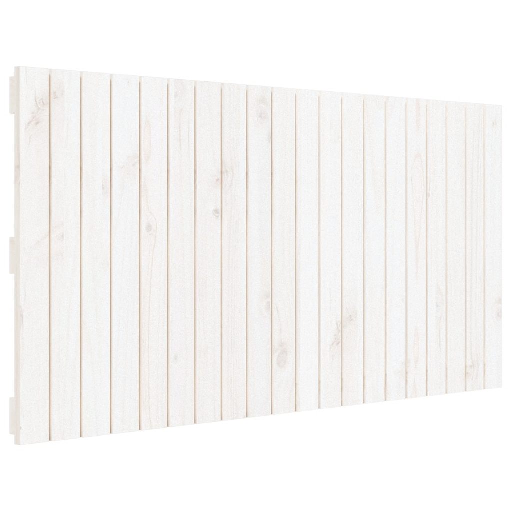sengegavl 127,5x3x60 cm massivt fyrretræ hvid