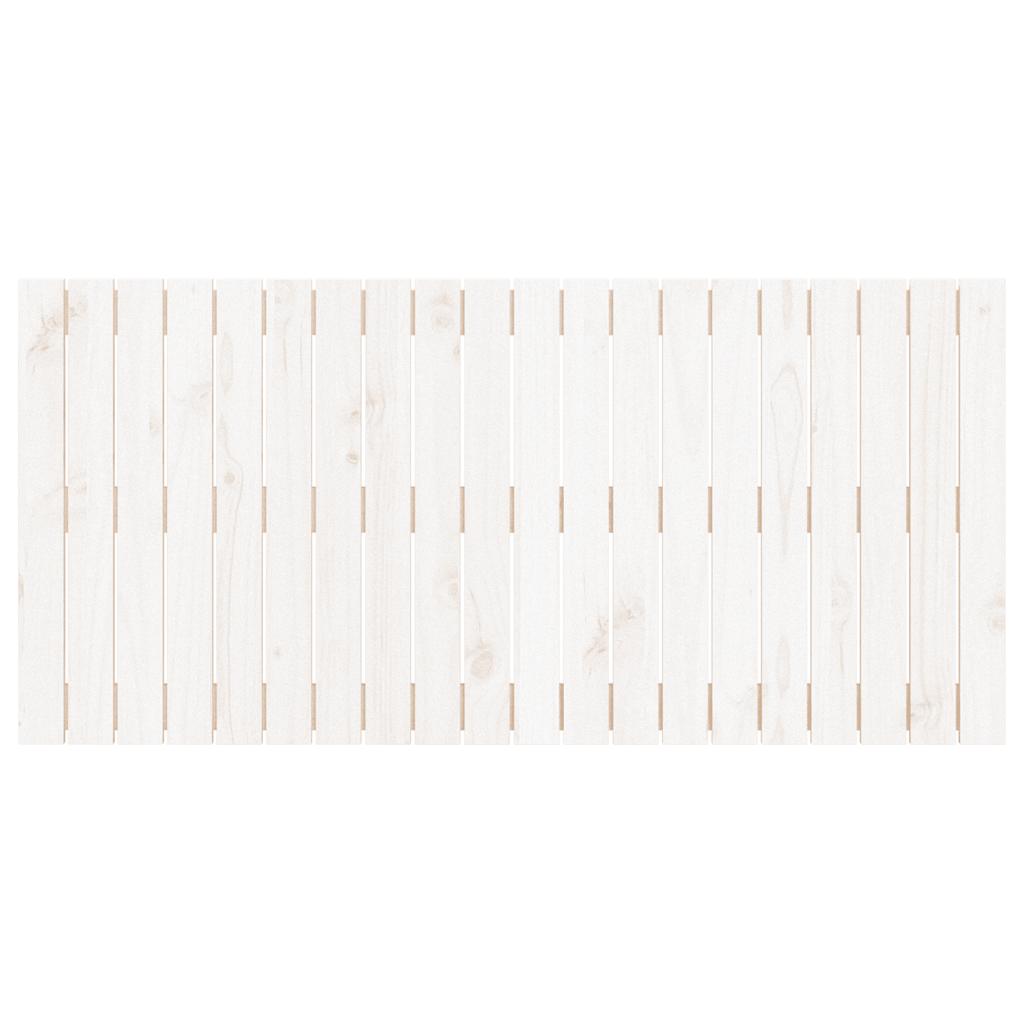 sengegavl 127,5x3x60 cm massivt fyrretræ hvid