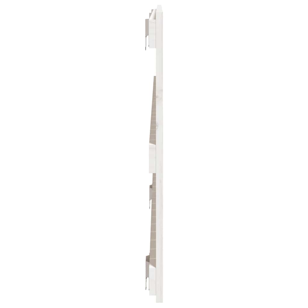 sengegavl 127,5x3x60 cm massivt fyrretræ hvid