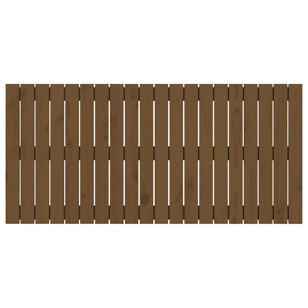 sengegavl 127,5x3x60 cm massivt fyrretræ gyldenbrun