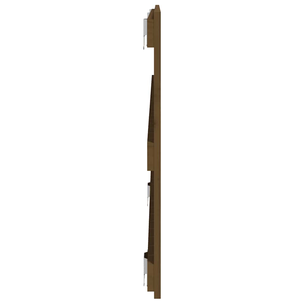sengegavl 127,5x3x60 cm massivt fyrretræ gyldenbrun