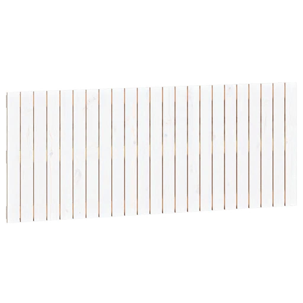 sengegavl 147x3x60 cm massivt fyrretræ hvid