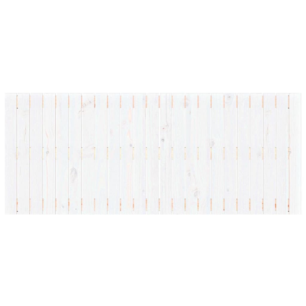 sengegavl 147x3x60 cm massivt fyrretræ hvid