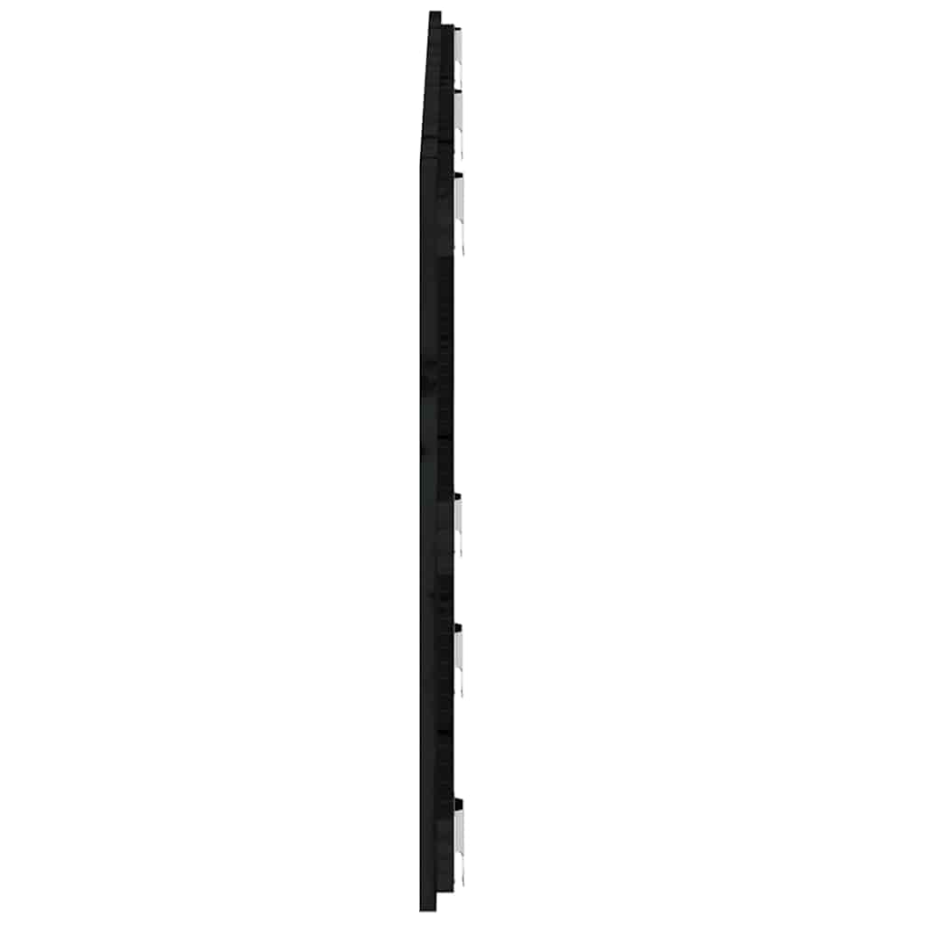 sengegavl 147x3x60 cm massivt fyrretræ sort