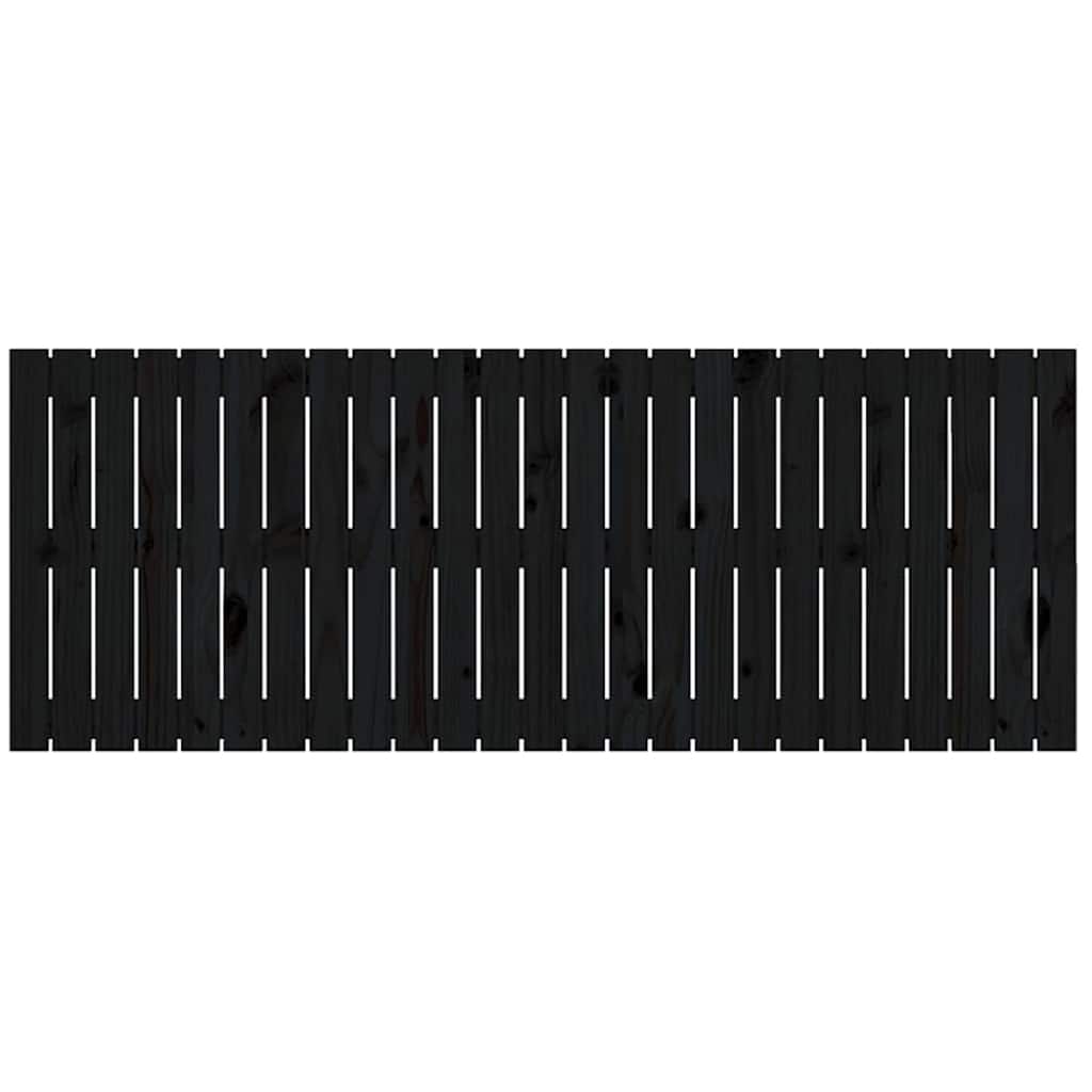 sengegavl 159,5x3x60 cm massivt fyrretræ sort