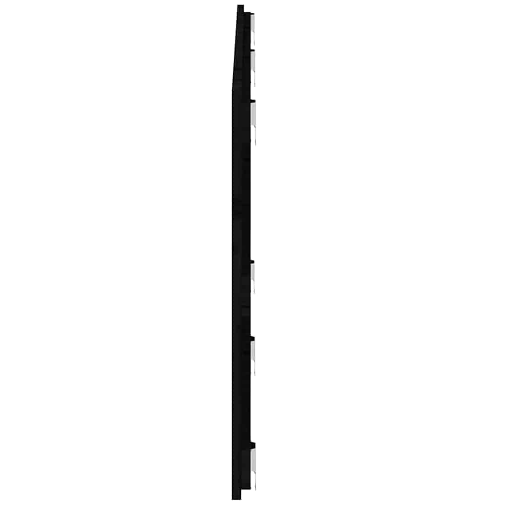 sengegavl 159,5x3x60 cm massivt fyrretræ sort