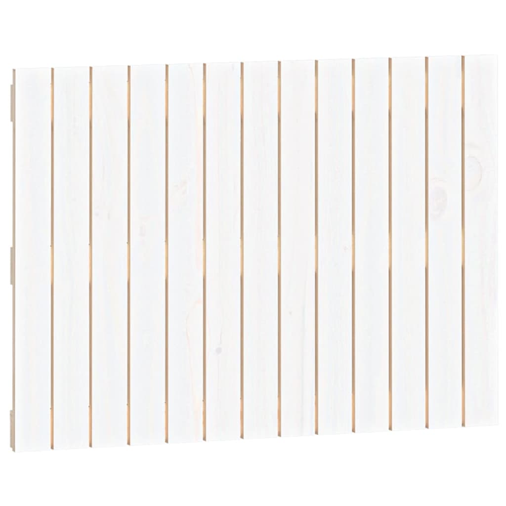 sengegavl 82,5x3x60 cm massivt fyrretræ hvid