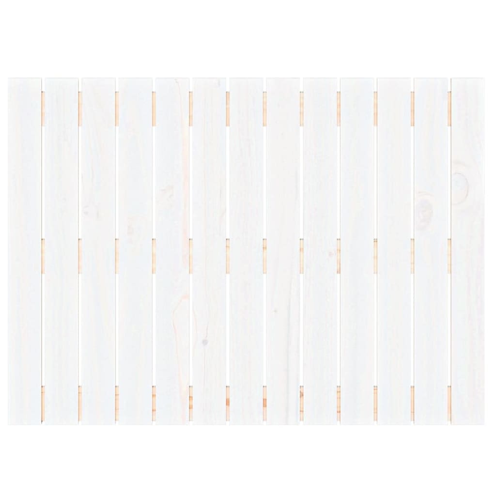 sengegavl 82,5x3x60 cm massivt fyrretræ hvid